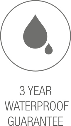 Icono de garantía de impermeabilidad de 3 años