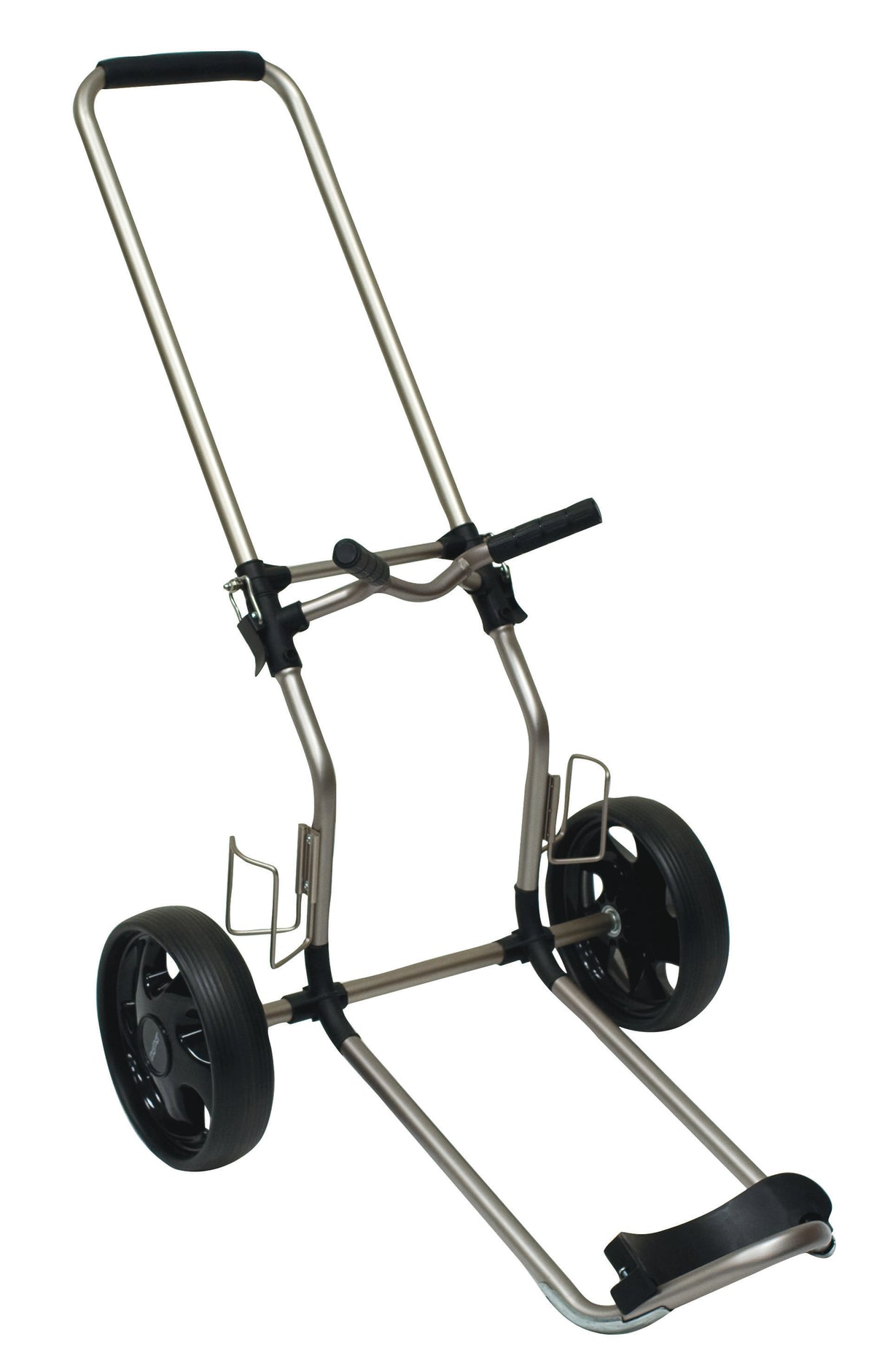 Chasis de aluminio plateado del Bag Boy Rental Dual Tube