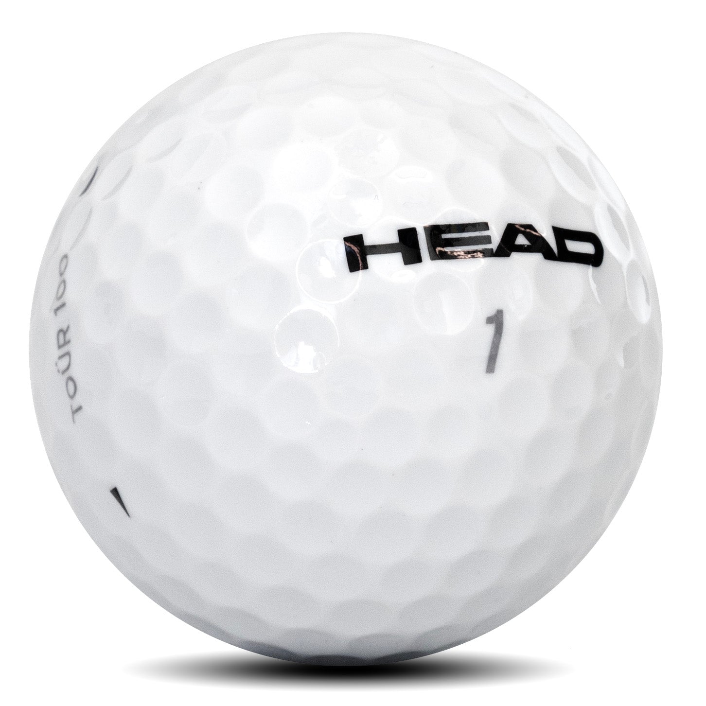 Detalle del patrón de hoyuelos de la bola de golf HEAD TOUR 100