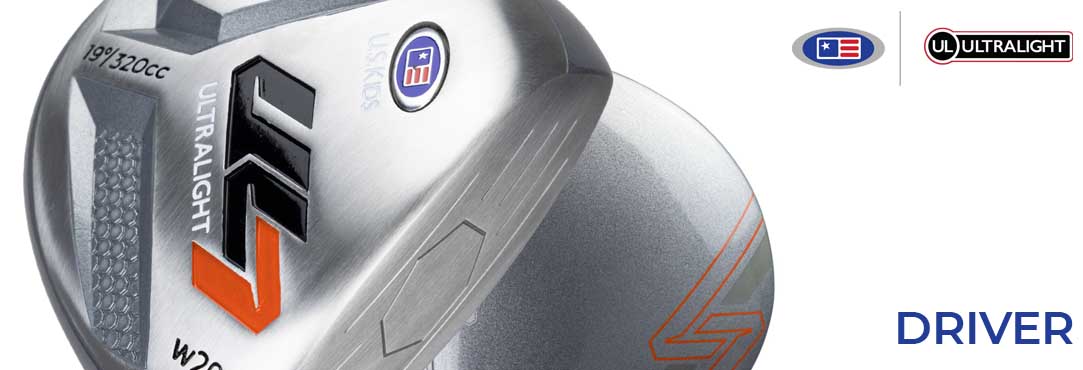Vista de las características del driver júnior para zurdos U.S. Kids Golf UL7-57 Driver W15