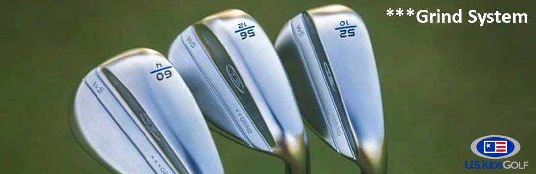 U.S. Kids Golf TS6-60 Lob Wedge — Detalle de la cara y del Three Star Grind