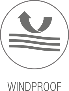 Icono de protección cortavientos