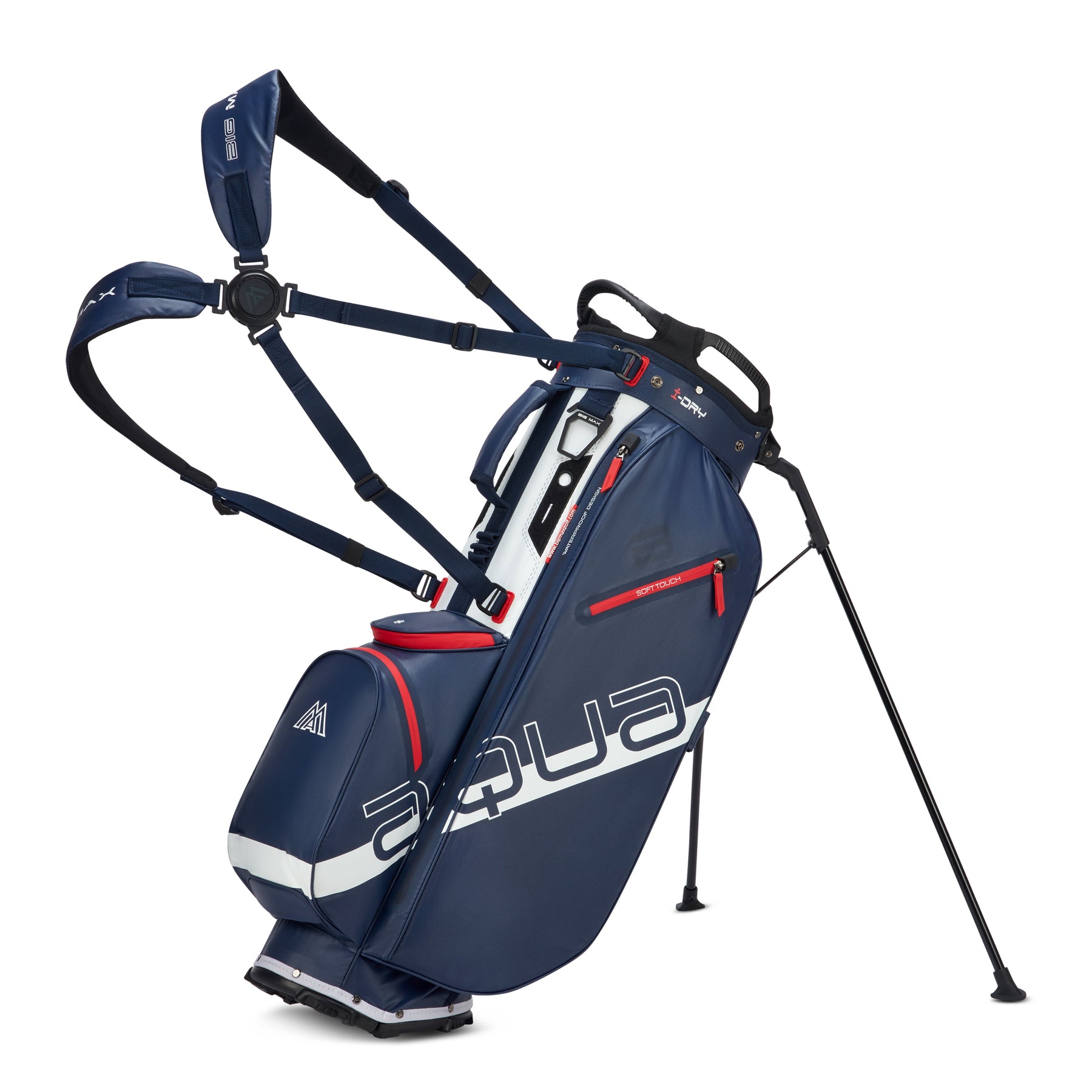 Bolsa de trípode Big Max AQUA Eight H — detalle del sistema de transporte ErgoFit Disc
