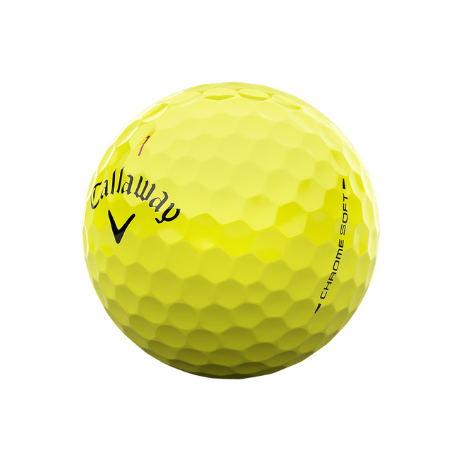 Callaway Chrome Soft 26 360 Triple Track — Amarillo de alta visibilidad
