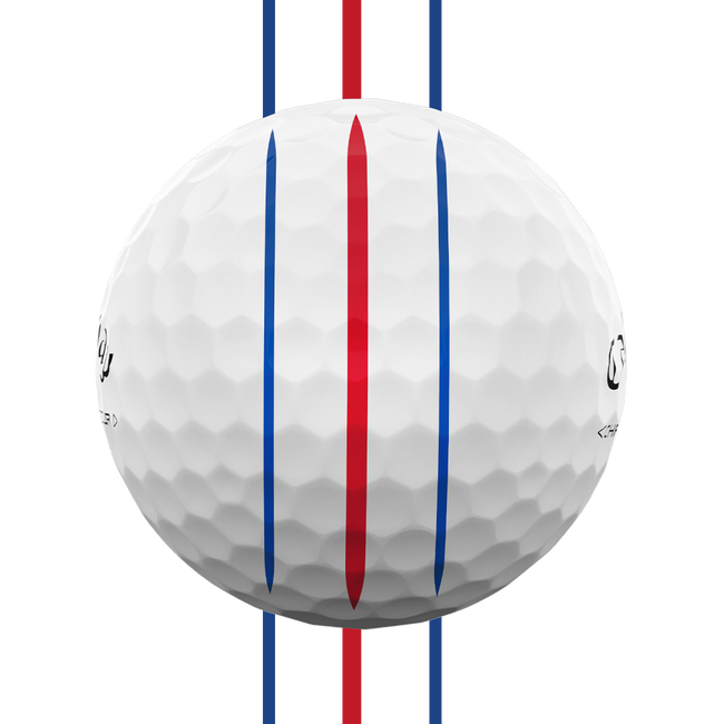 Callaway Chrome Soft Triple Track — líneas de alineación en la bola