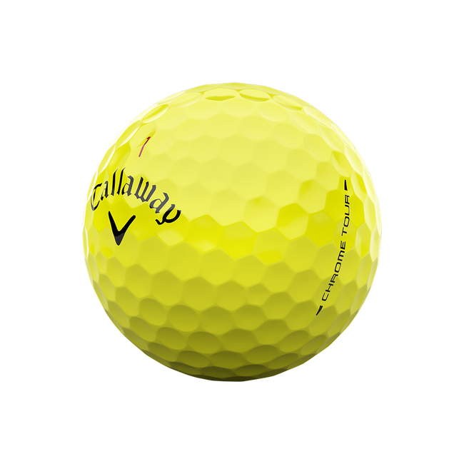 Bola de golf Callaway Chrome Tour Triple Track amarilla