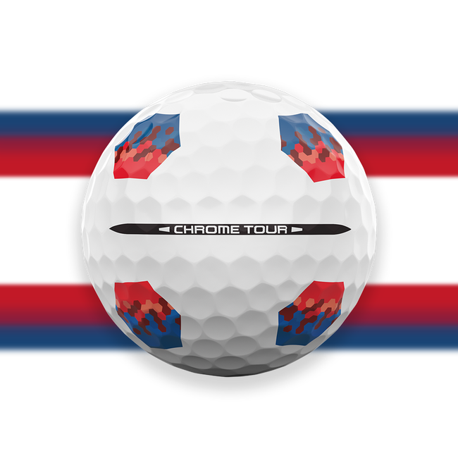 Patrón de alineación hexagonal Callaway Chrome Tour TruTrack Azul Rojo