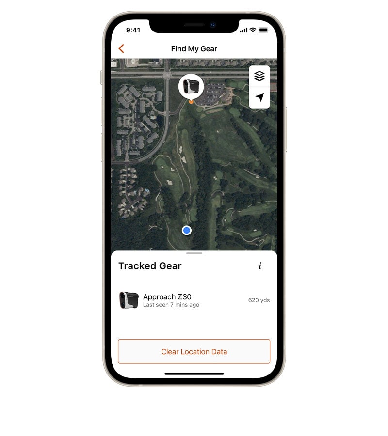 Find My Garmin feature for Approach Z30