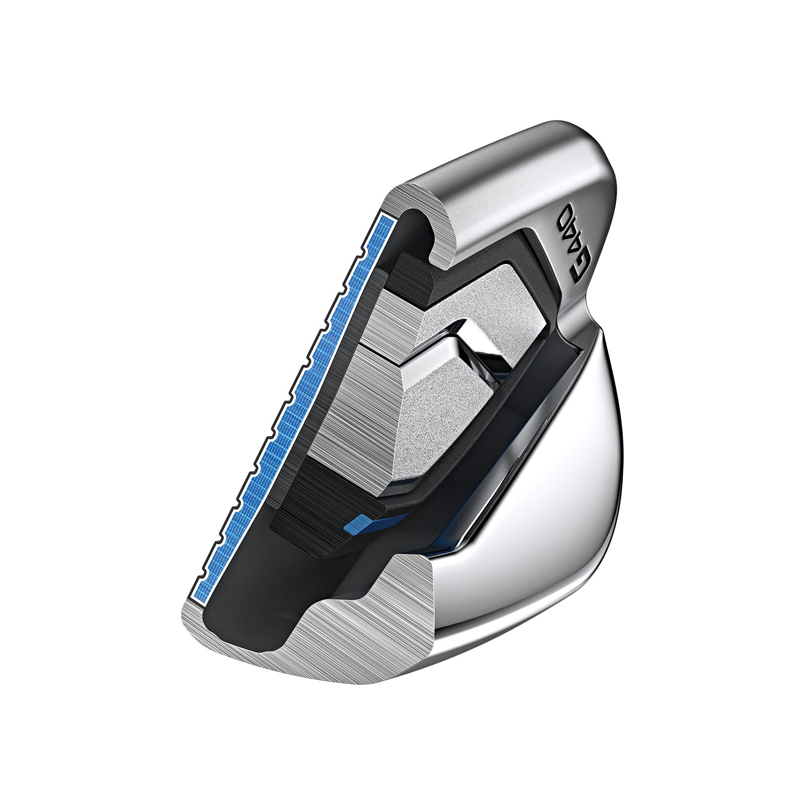 Sección transversal del PING G440 mostrando CG bajo e insignia PurFlex