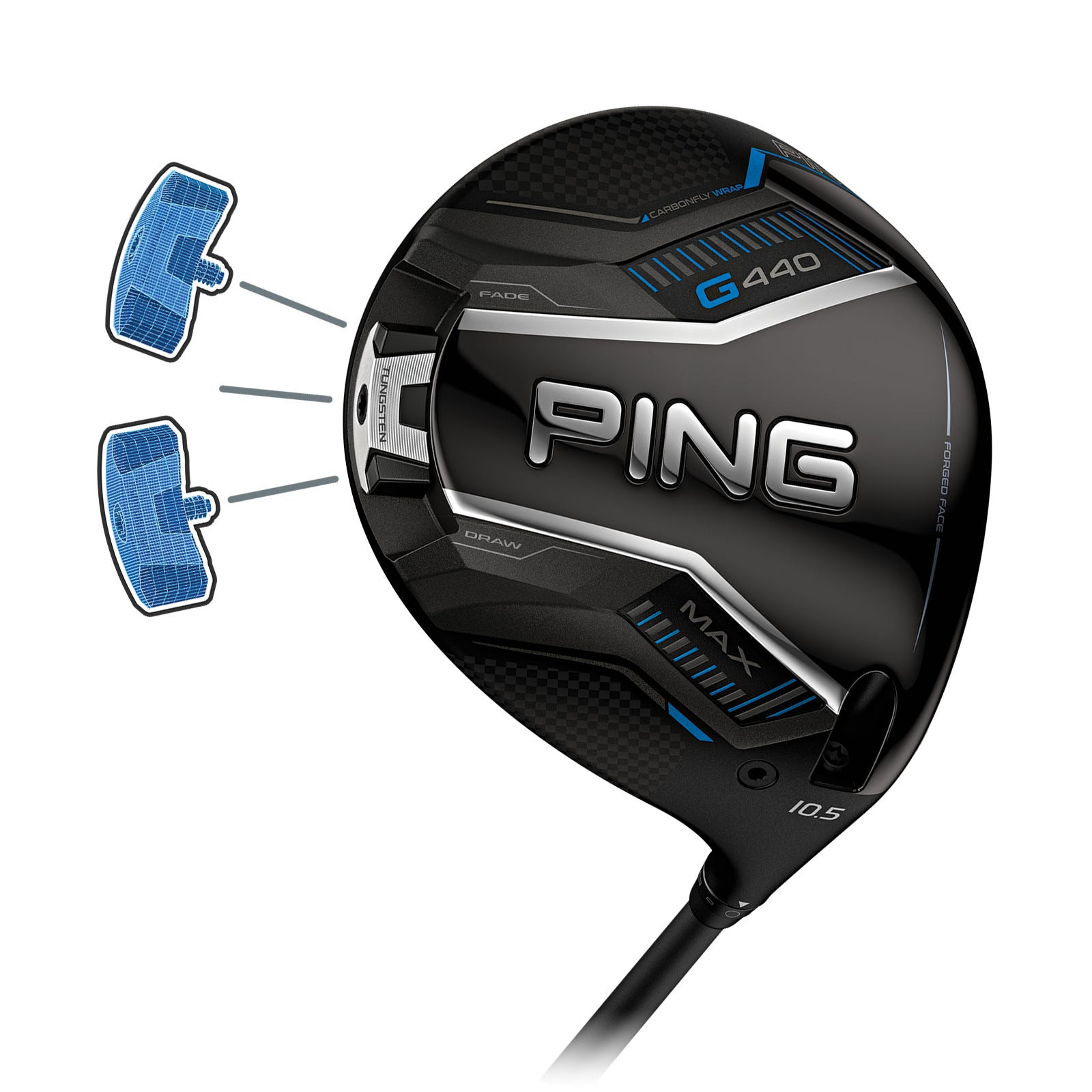 Ilustración del peso del driver PING G440 MAX