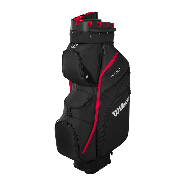 Parte superior divisoria de 14 vías de la bolsa de carro Wilson iLock – Negro/Rojo