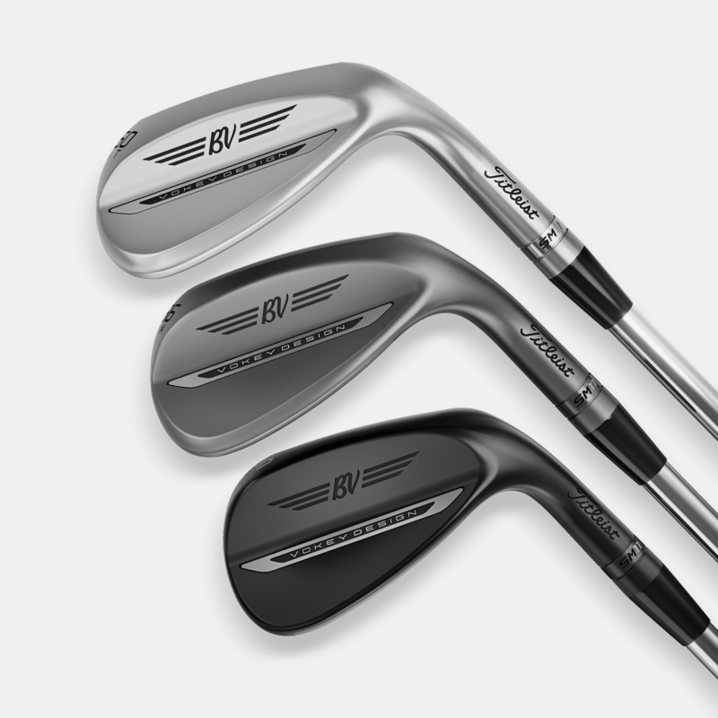 Opciones de acabado Titleist SM11 Tour Chrome Níquel Jet Black Raw