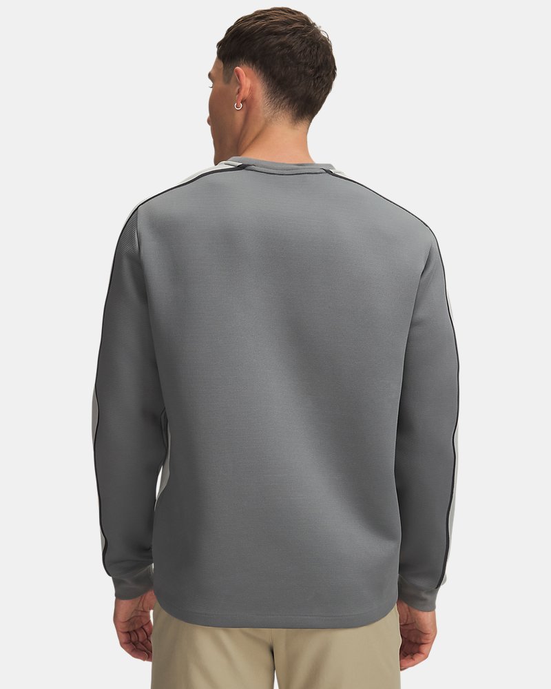 UA Drive Crew Midlayer vista trasera gris
