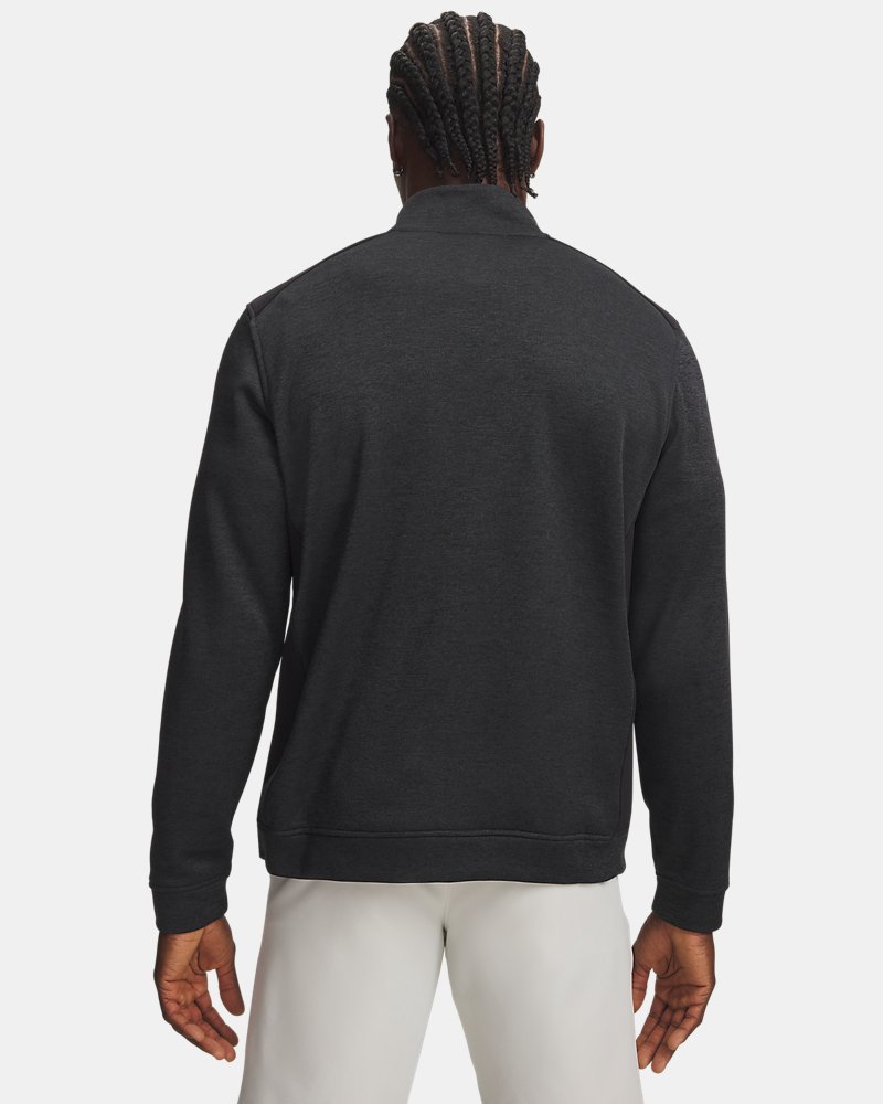 UA SweaterFleece Hybrid – vista trasera, negra