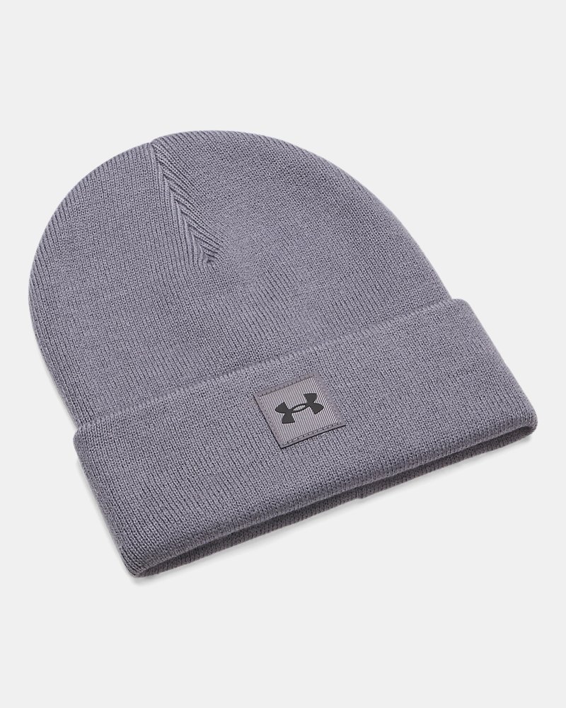 Under Armour Halftime Beanie – vista frontal, gris