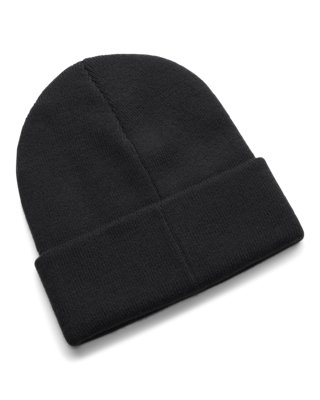 Under Armour Halftime Cuff Beanie vista trasera, negro