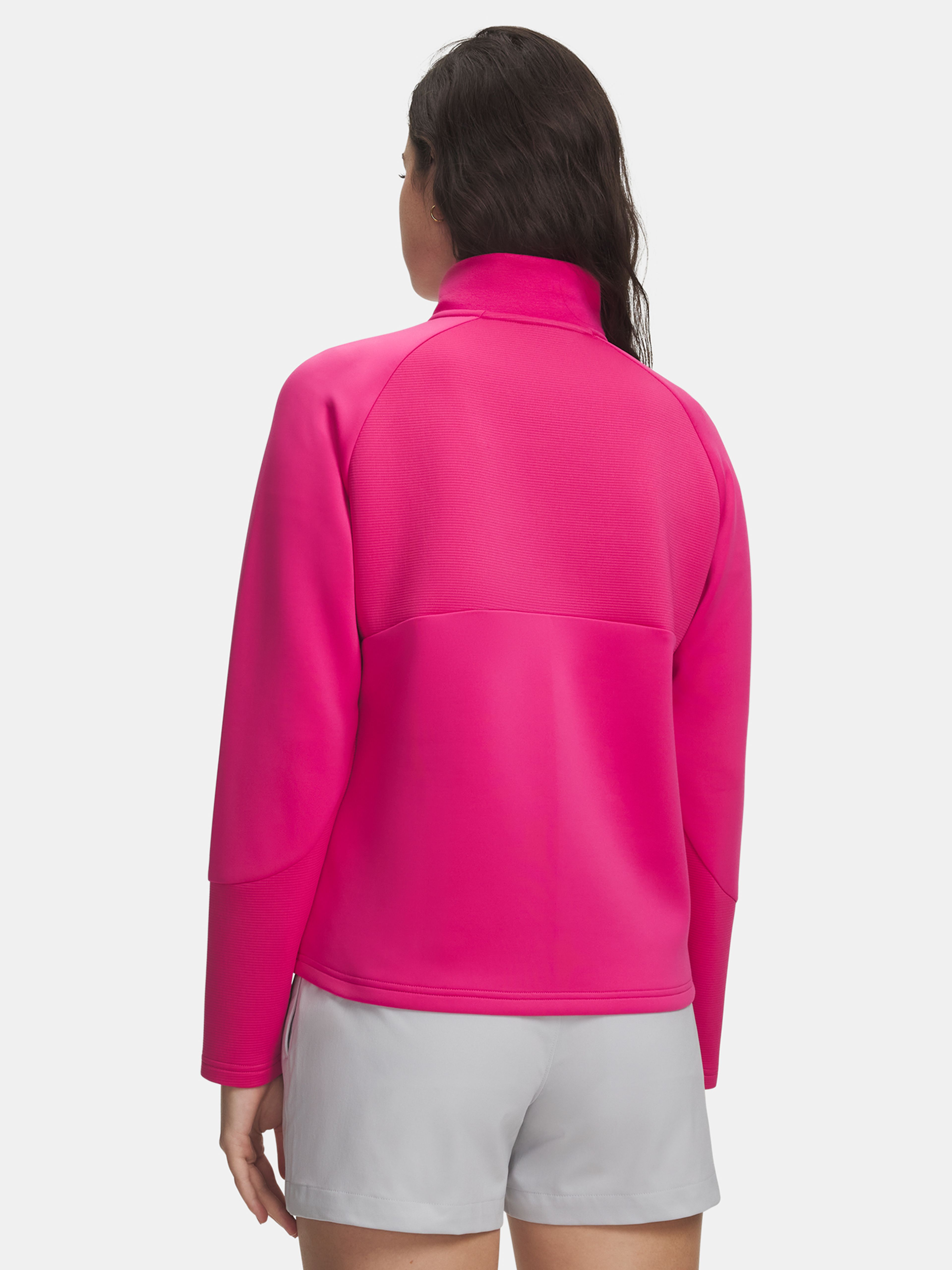 Sudadera Under Armour UA Drive Midlayer 1/4 Zip para mujer – detalle de espalda y manga