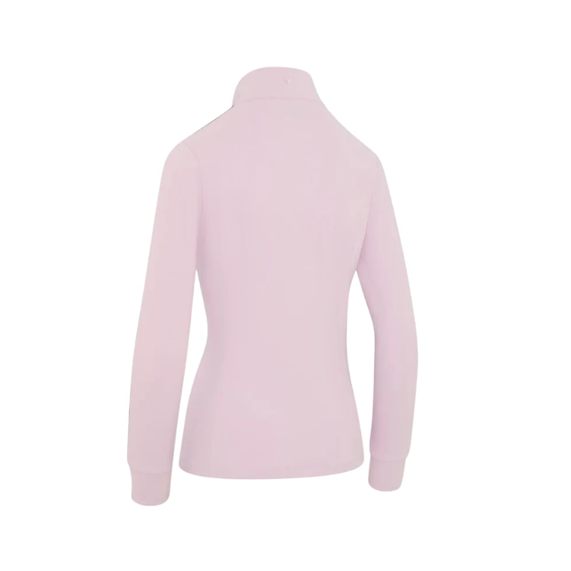 Callaway Midweight Textured Ladies Sweatshirt – mock neck half-zip detail