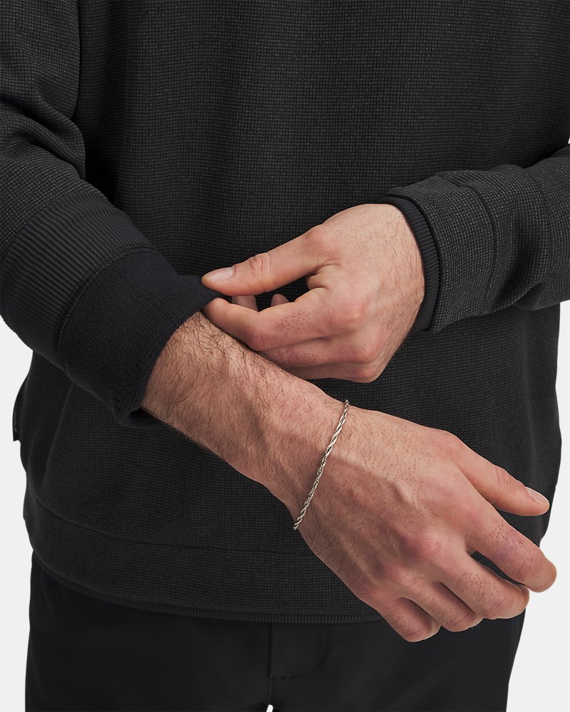Detalle del tejido UA SweaterFleece – textura de rejilla e interior cepillado