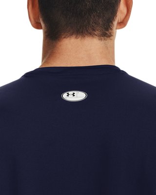 Under Armour HeatGear Fitted Short Sleeve – Midnight Navy, detalle de la espalda