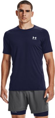 Under Armour HeatGear Fitted Short Sleeve – Midnight Navy, vista frontal