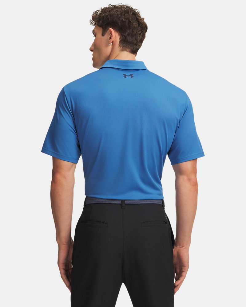 Under Armour Matchplay polo vista trasera en azul egeo