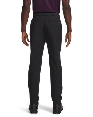 Pantalones Under Armour UA Matchplay Tapered – vista trasera, negro/blanco