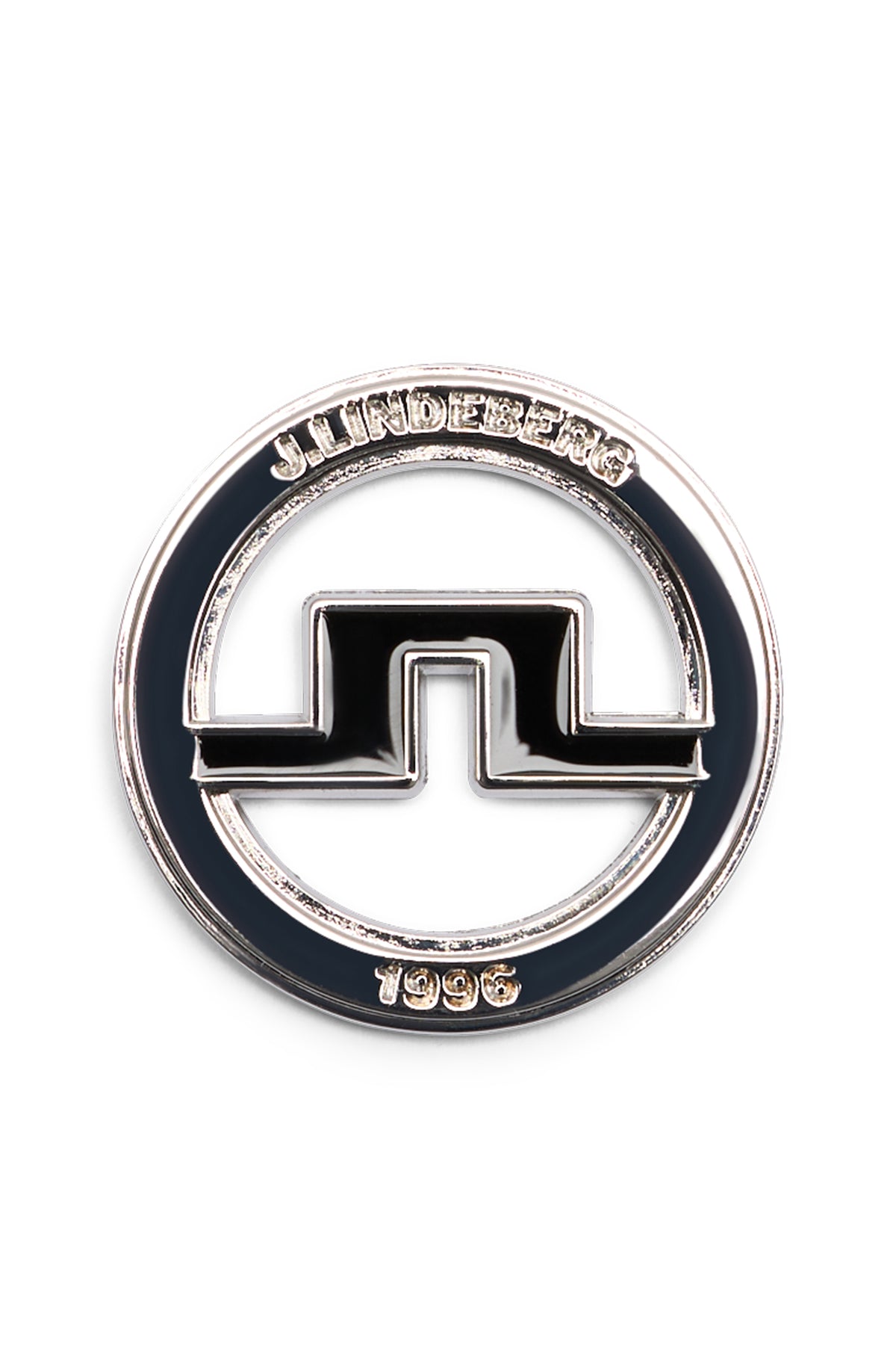 J.Lindeberg Ball Marker Negro – vista frontal mostrando el logo Bridge