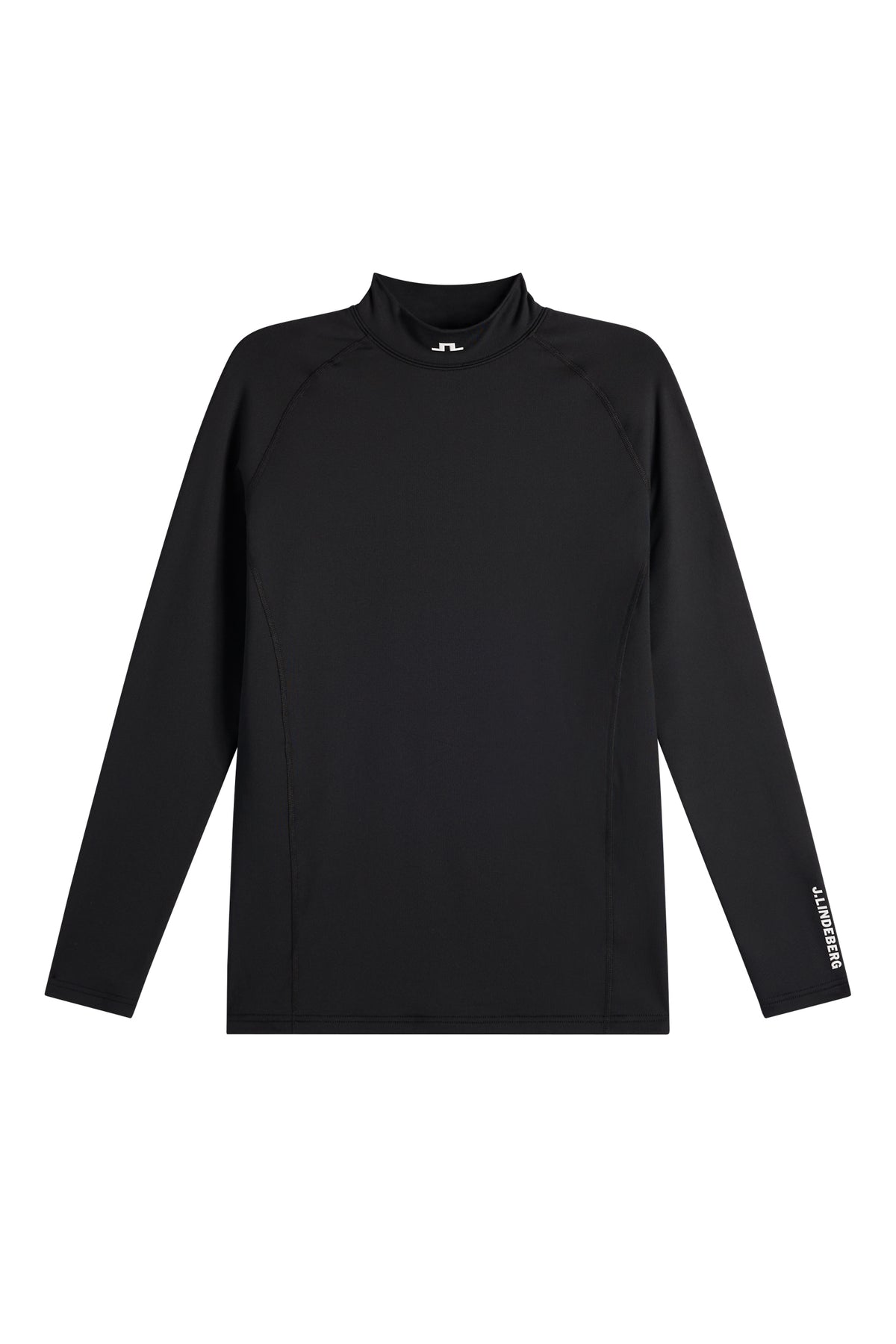 J.Lindeberg Ello Brushed Top Black – ajuste ceñido con elasticidad en cuatro direcciones en acción