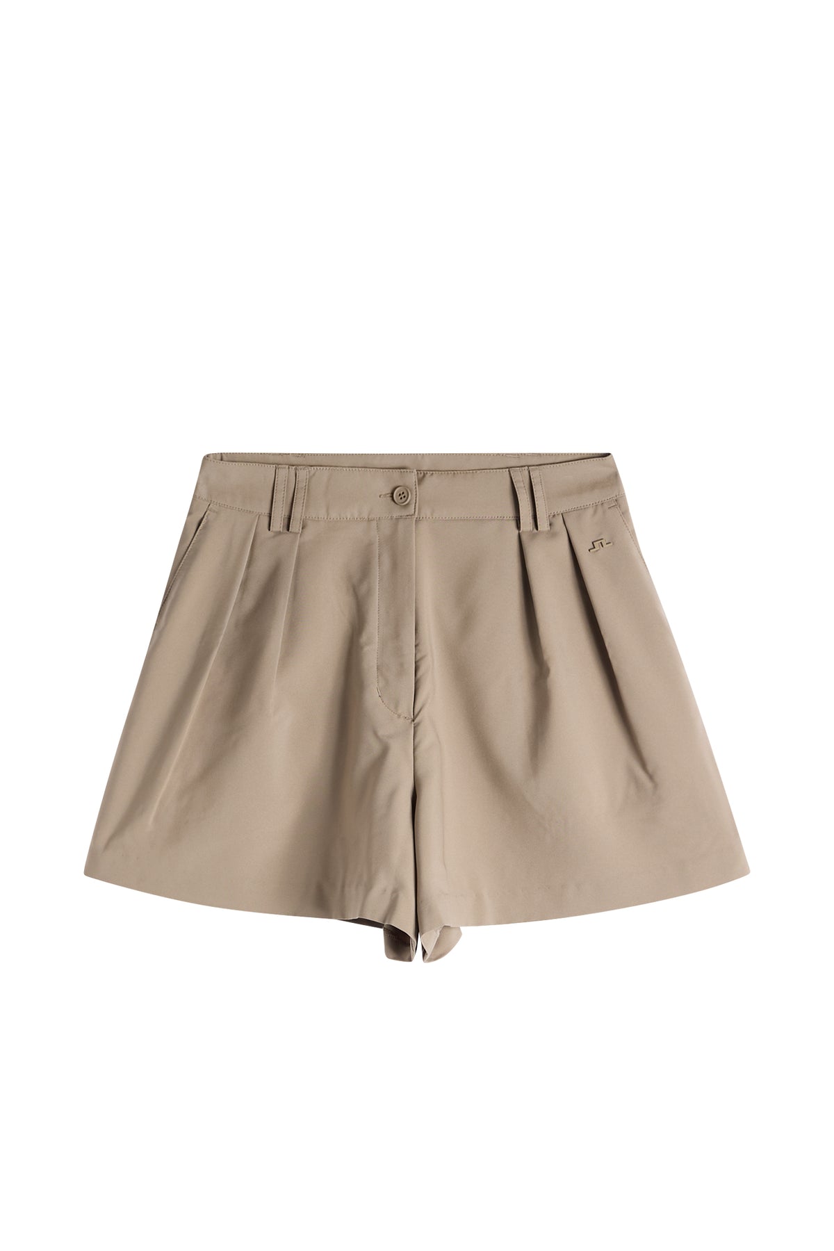 J.Lindeberg Carmen Shorts Brindle – detalle de cintura alta y silueta