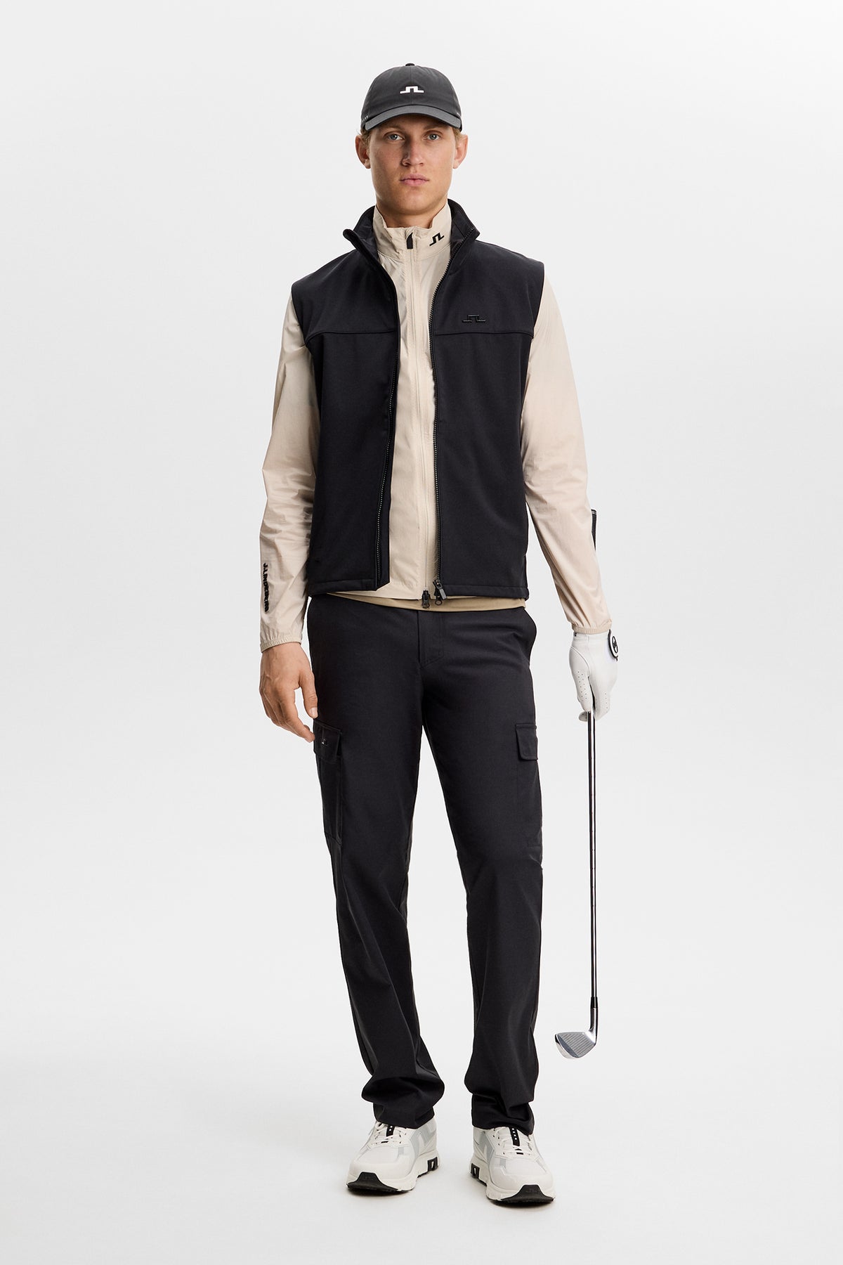J.Lindeberg Tour Tech Packable Jacket Moonbeam – packable back pocket detail