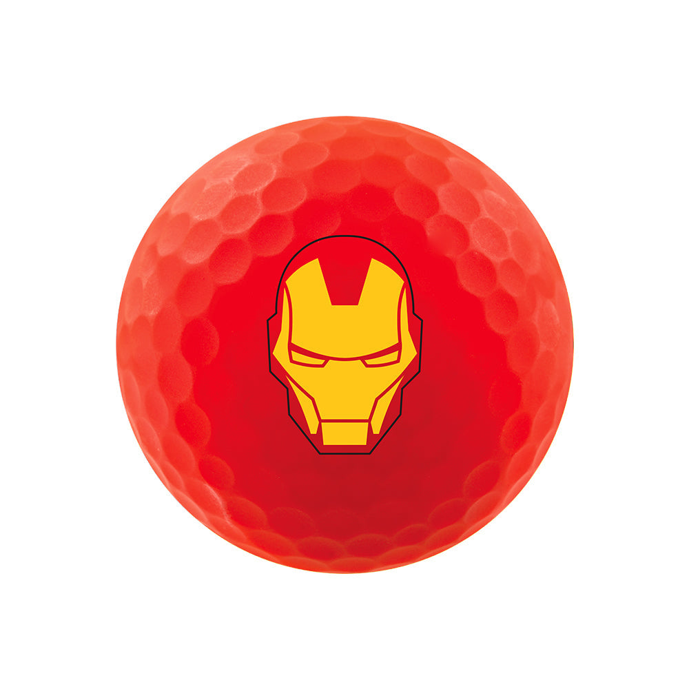Bola de golf mate Volvik Vimat roja de Iron Man