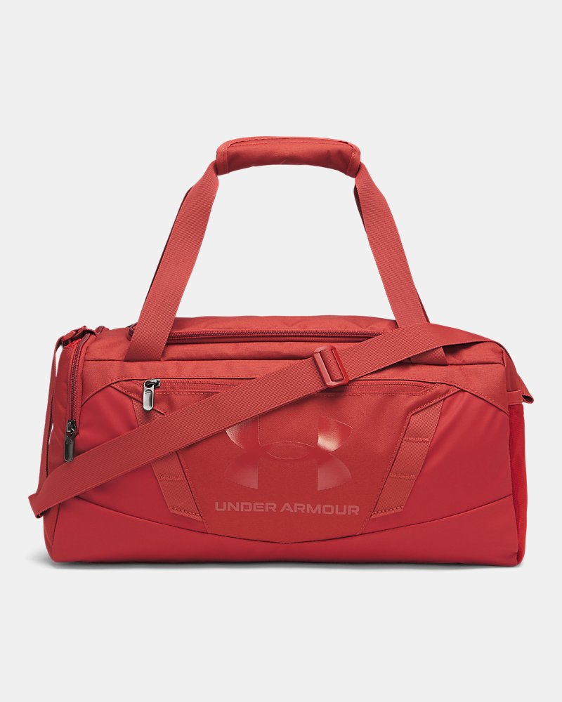 Vista frontal de la bolsa de lona UA Undeniable 5.0 XS en rosa tímido
